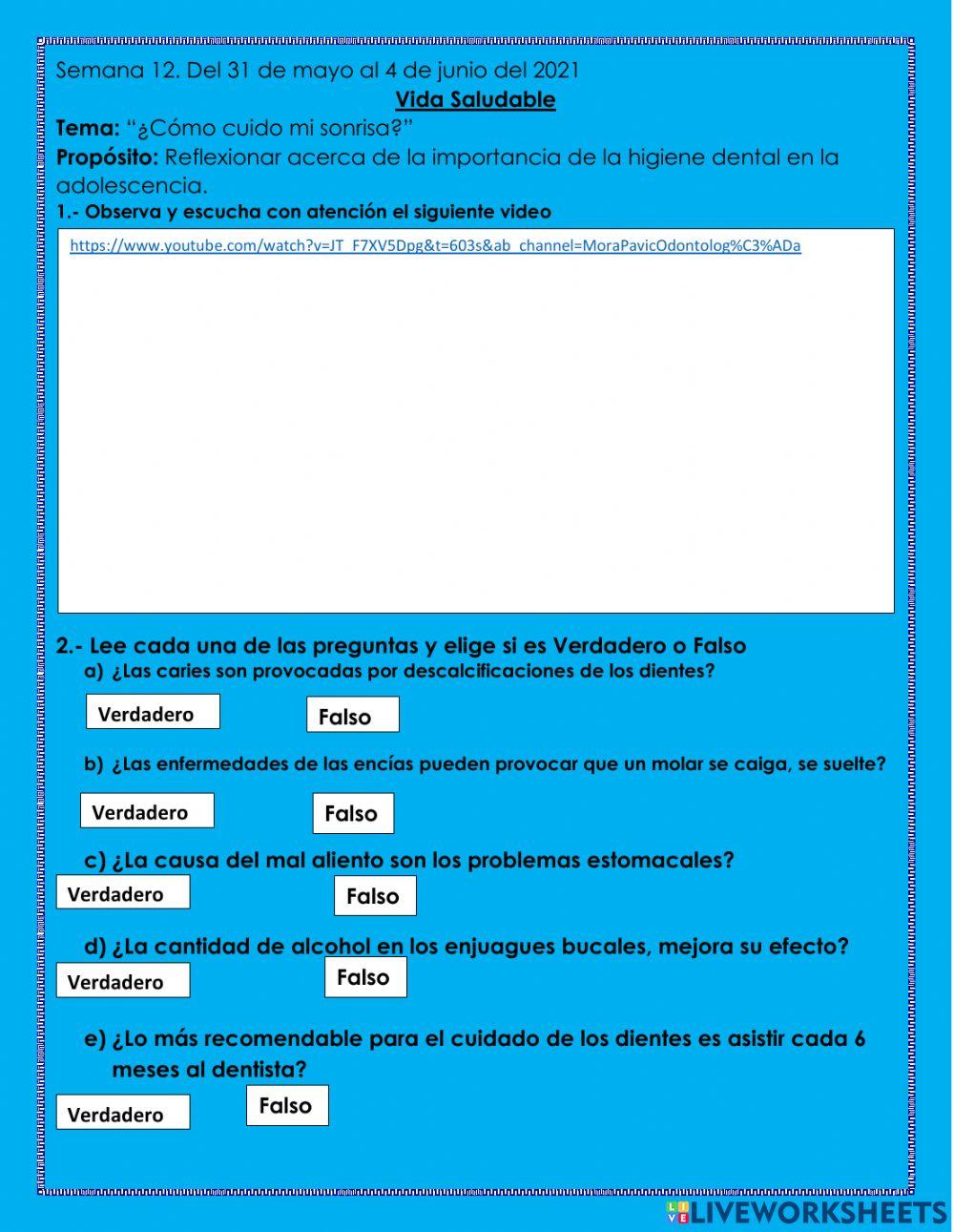 Salud Bucal en adolescentes