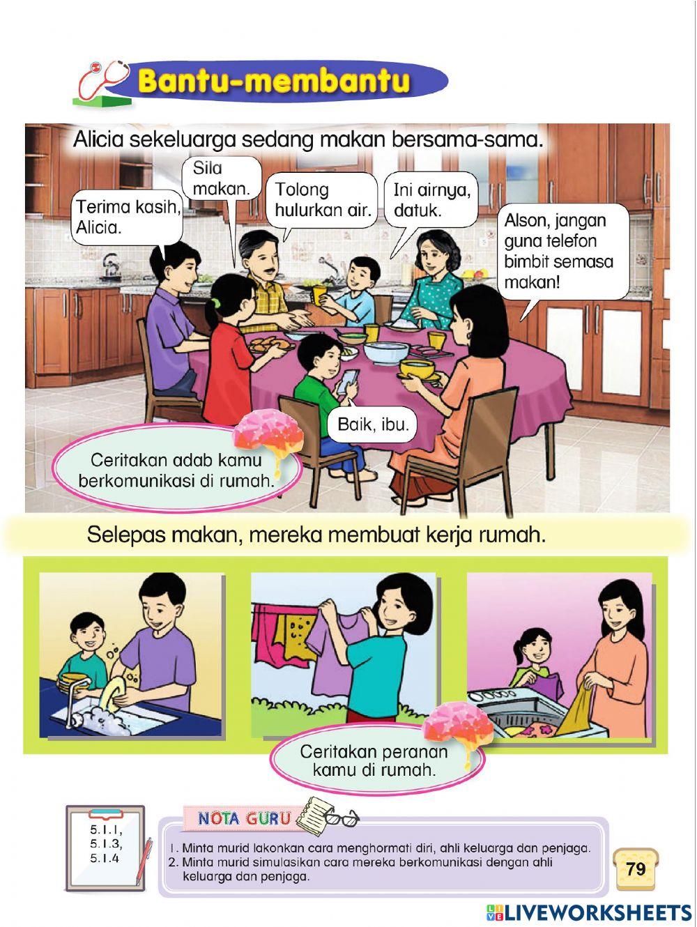 Pendidikan Kesihatan Tahun 1 PdPRM17 Jumaat 28hb Mei 2021 Unit 9 Bersih dan Selamat - Kekeluargaan