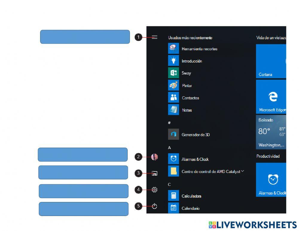 Escritorio y sus elementos