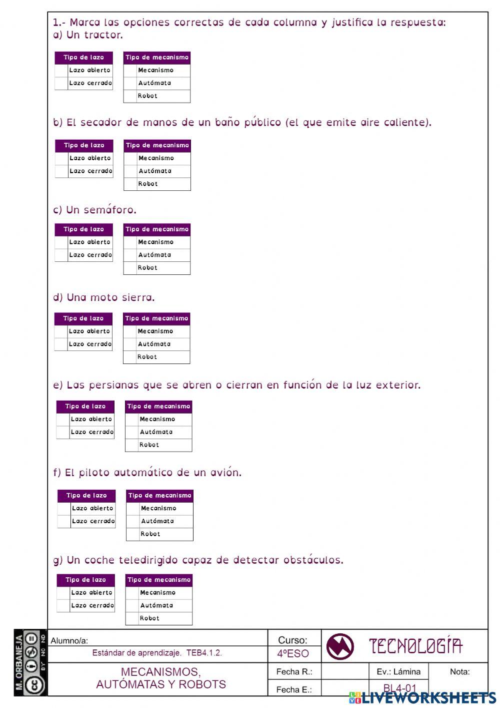 BL4-01 Mecanismos, autómatas y robots