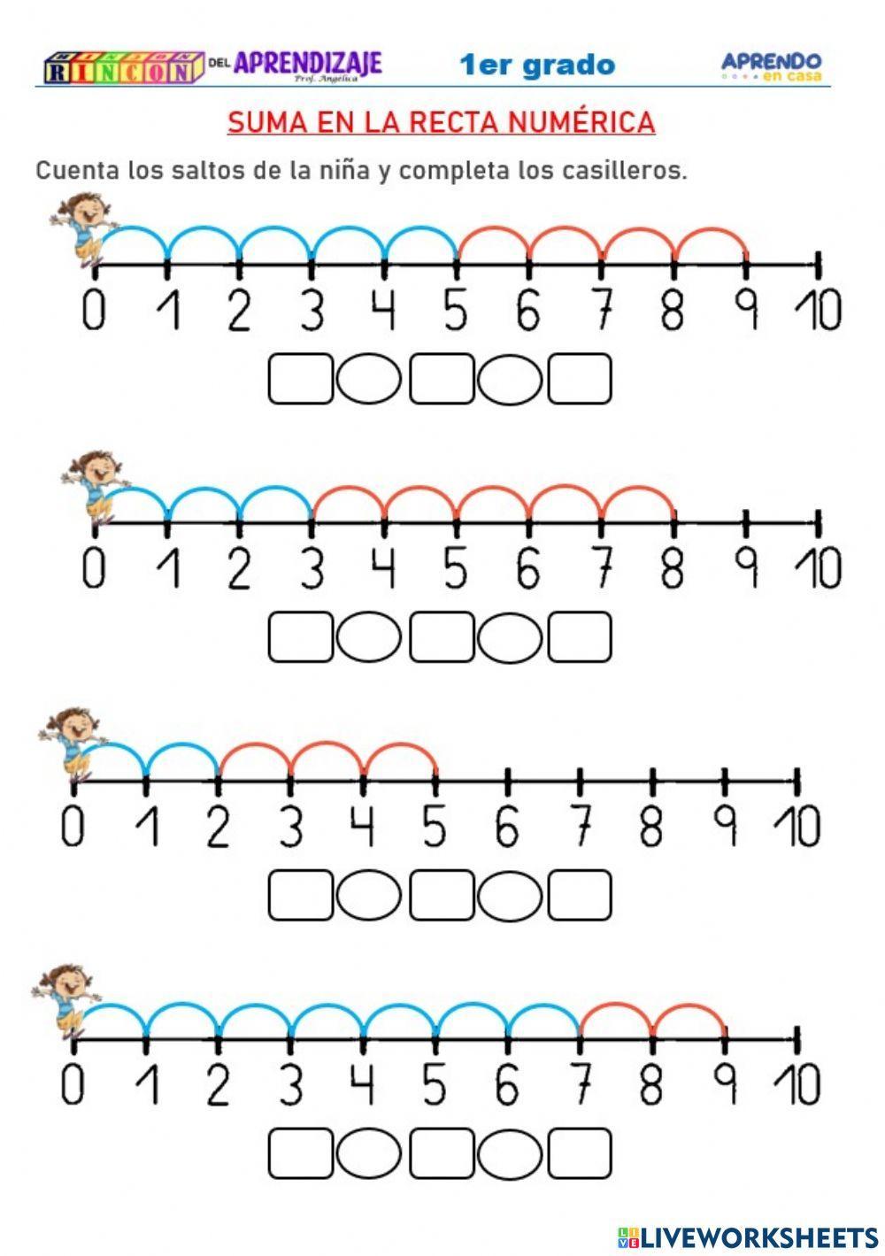 Suma en la recta numérica