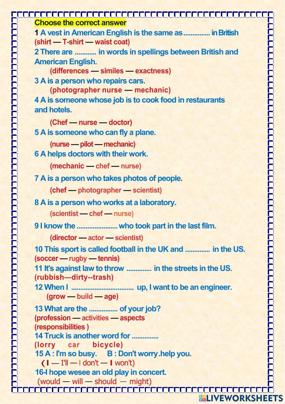 English zone unit 1 lesson b