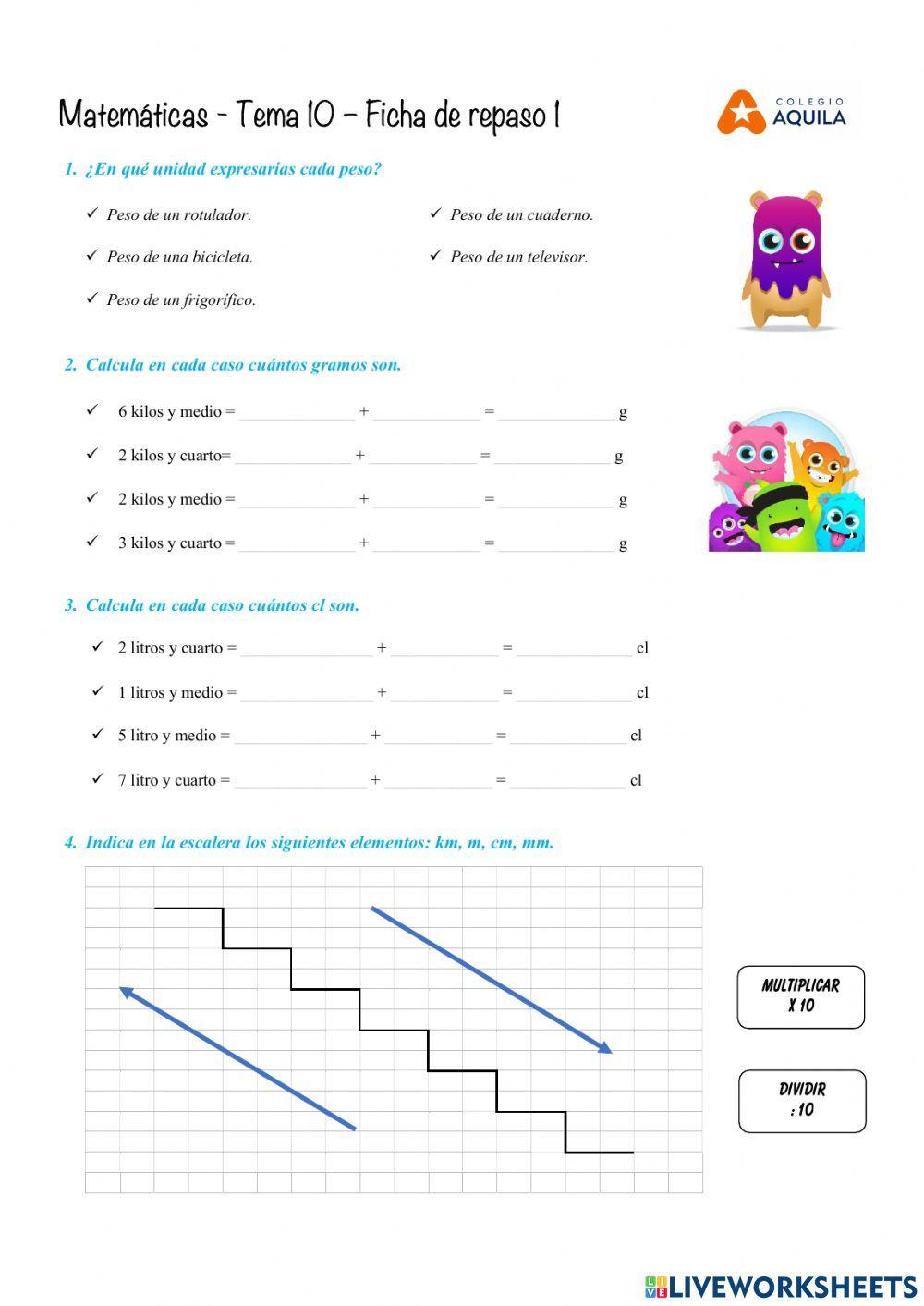 Repaso de Matemáticas -T10-1