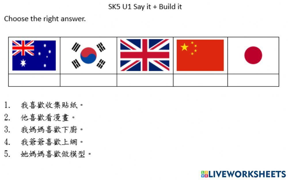 SK5 U1 Say it + Build it