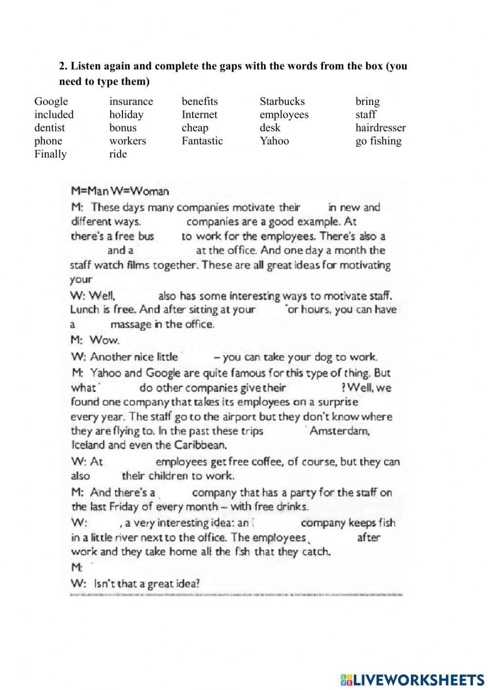 Companies motivate their workers