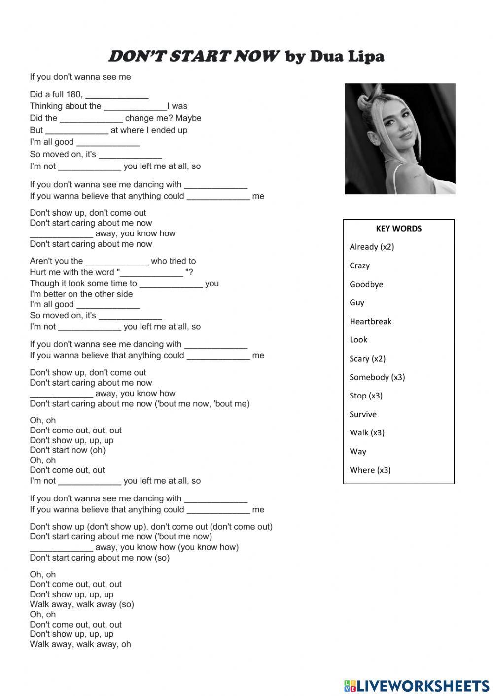 Don't start now - Dua Lipa