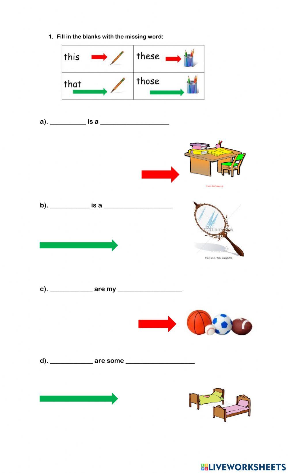 Demostrative pronouns