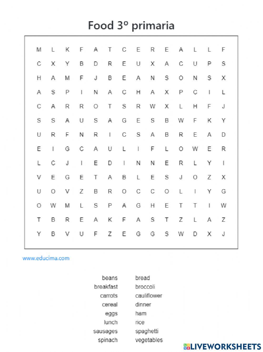 Food 3º primaria