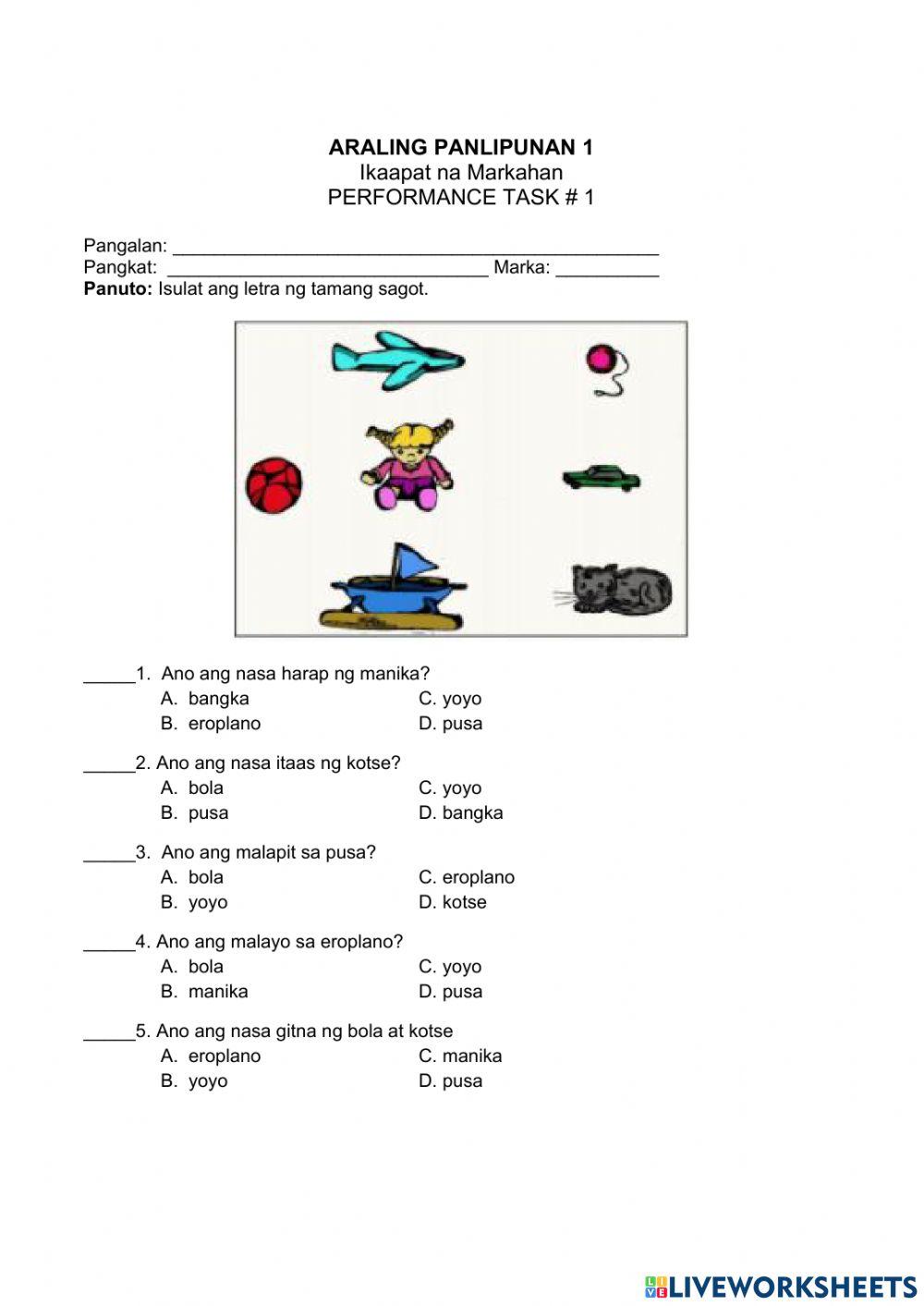 Araling panlipunan pt-1 4q