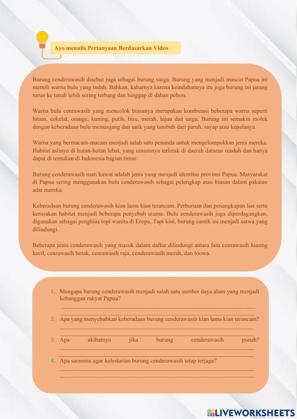 LKPD Kelas IV Tema 3 Subtema 2