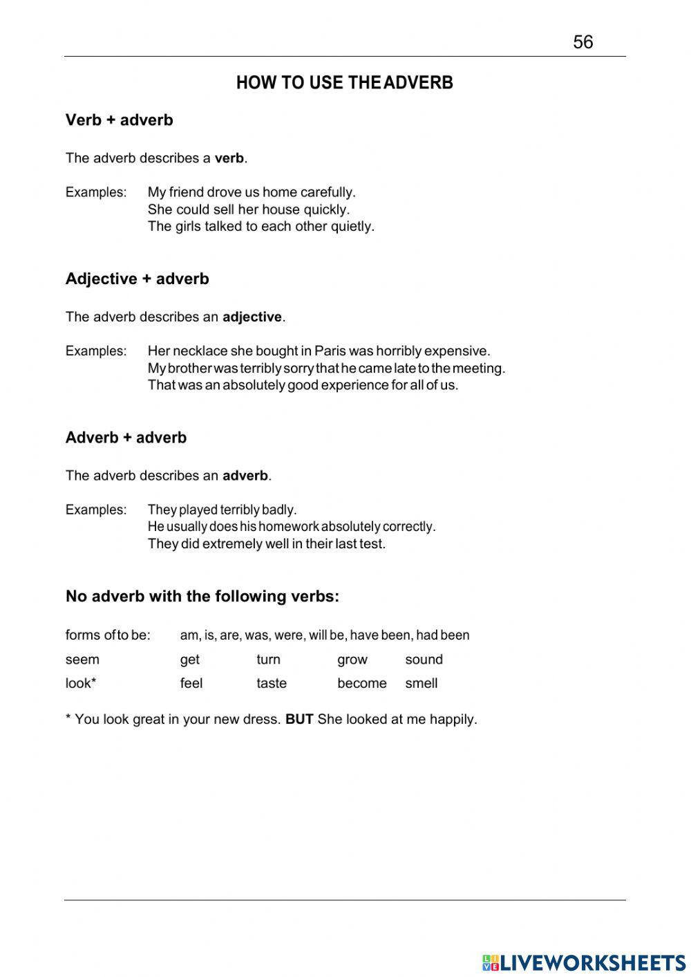 Adjective or adverb 1