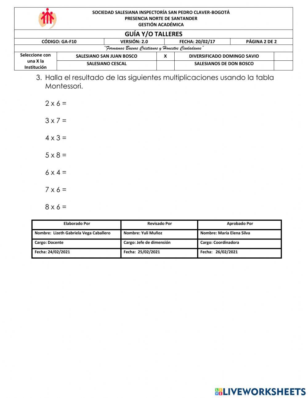Prueba objetiva matemáticas