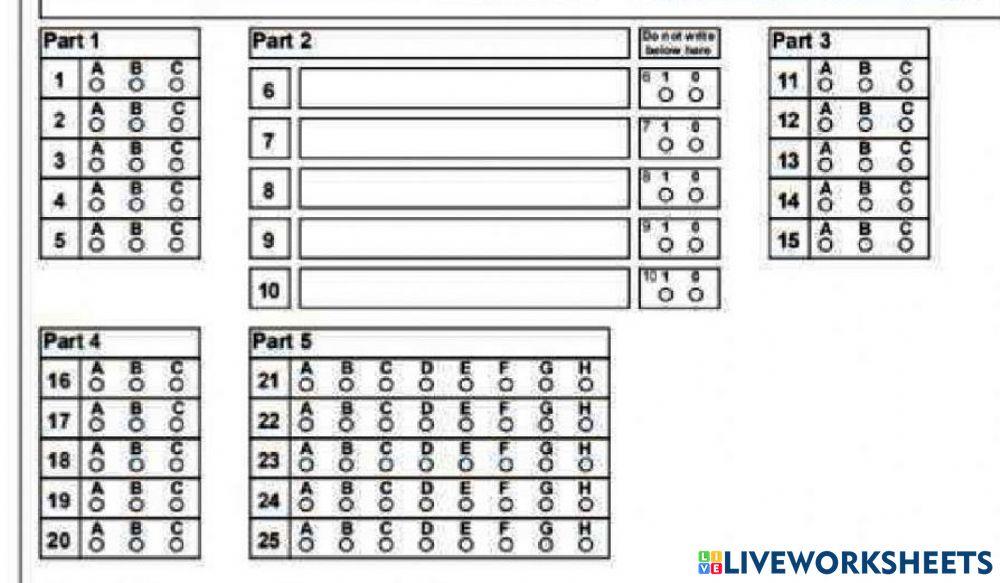 KET TEST 5 LISTENING