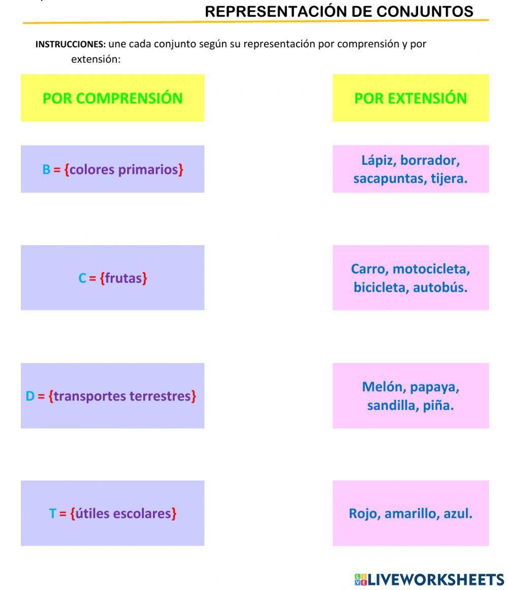 Conjuntos por comprensión y extensión