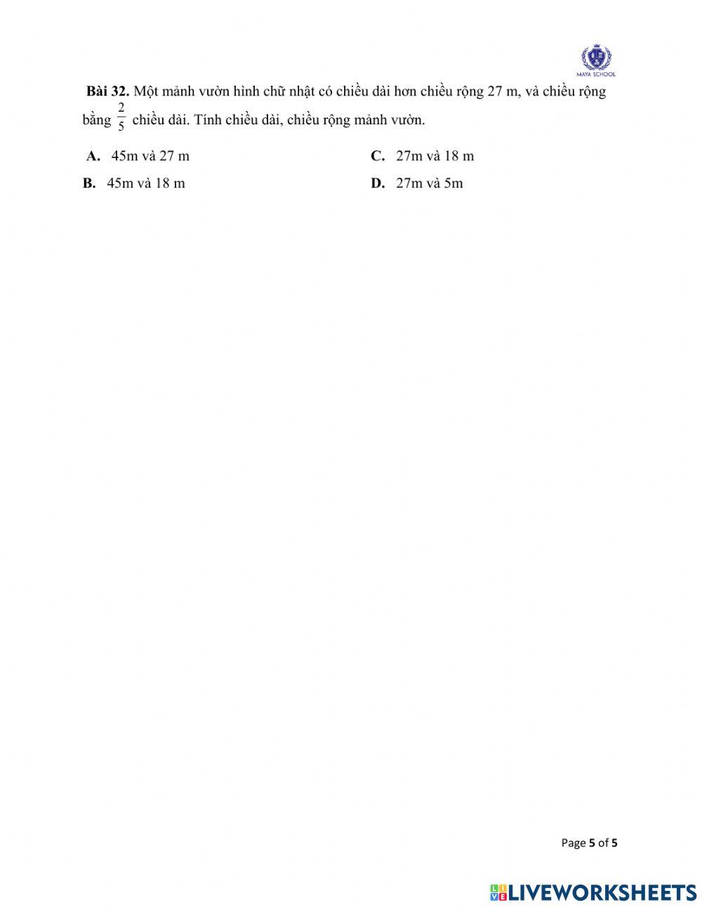 Toán 4 -31.05 - 04.06.2021 - Ôn tập cuối năm