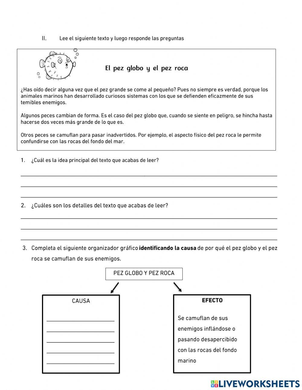 Evaluación formativa comprensión lectora