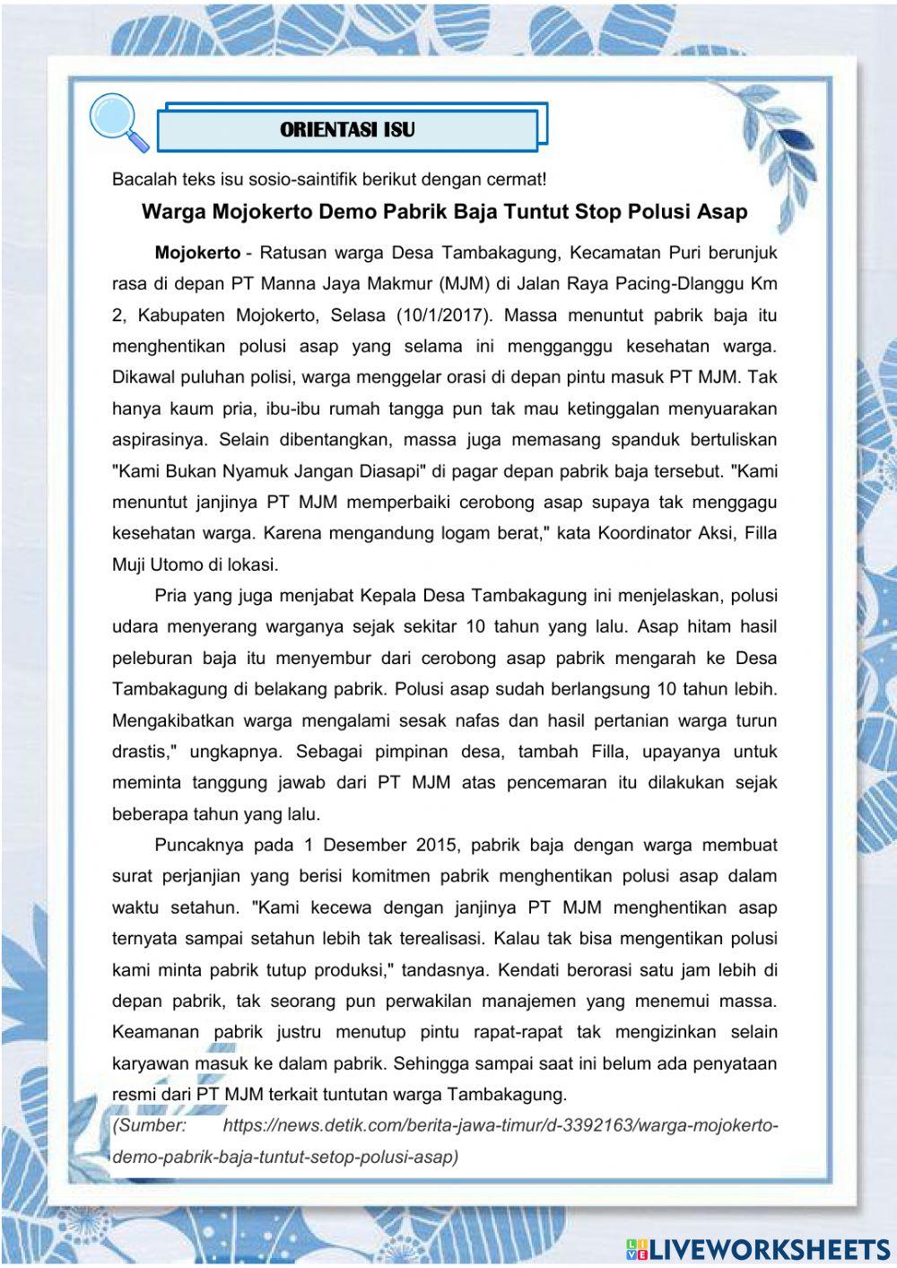 E-LKPD pencemaran udara