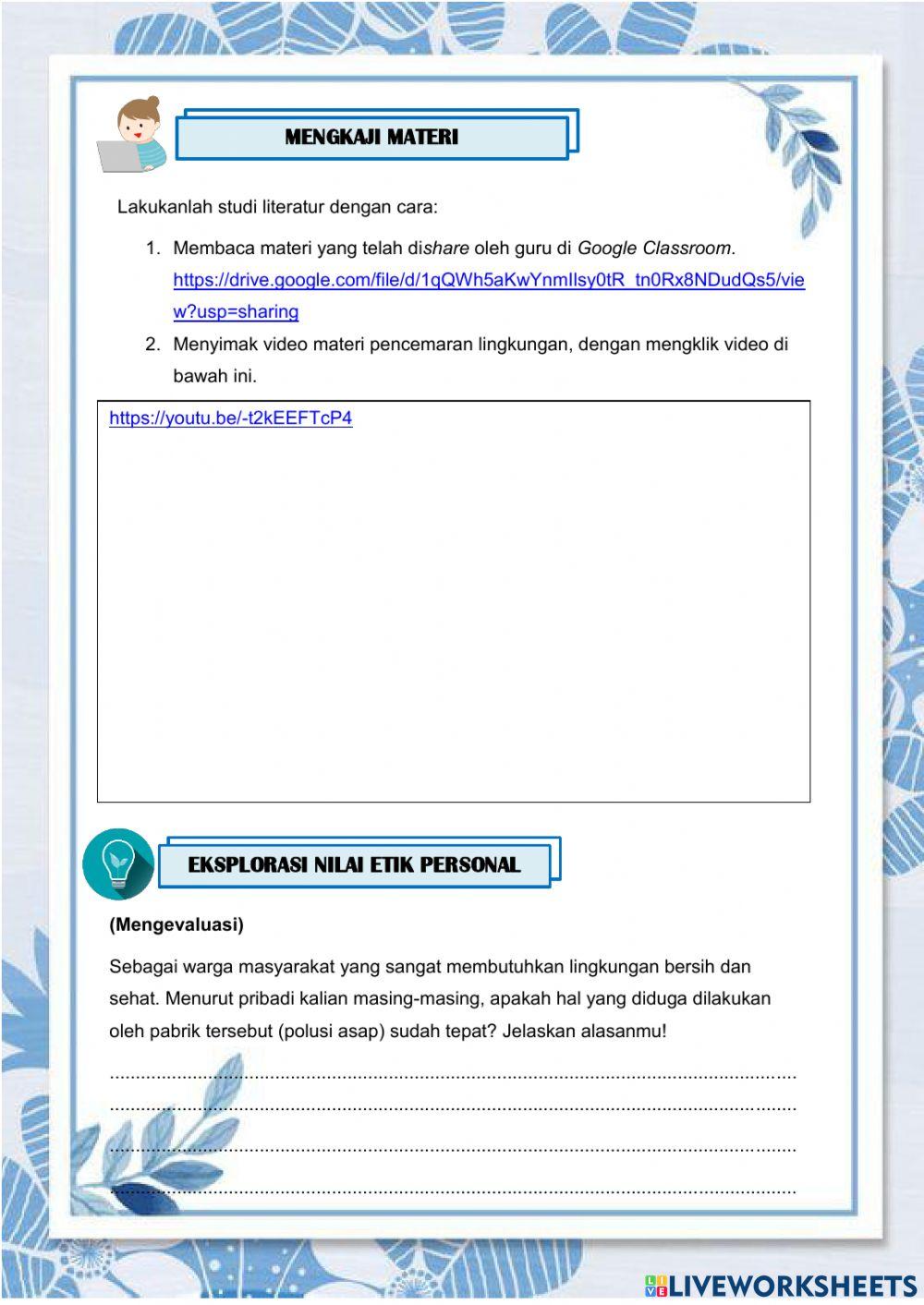 E-LKPD pencemaran udara