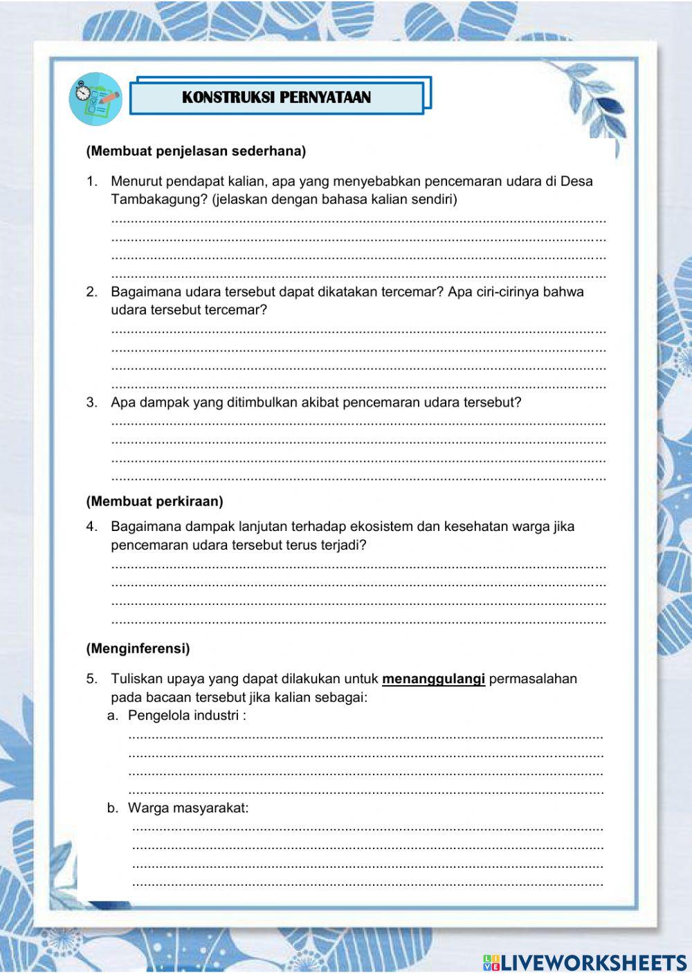 E-LKPD pencemaran udara