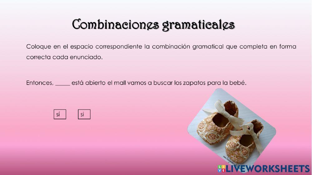 Combinaciones gramaticales
