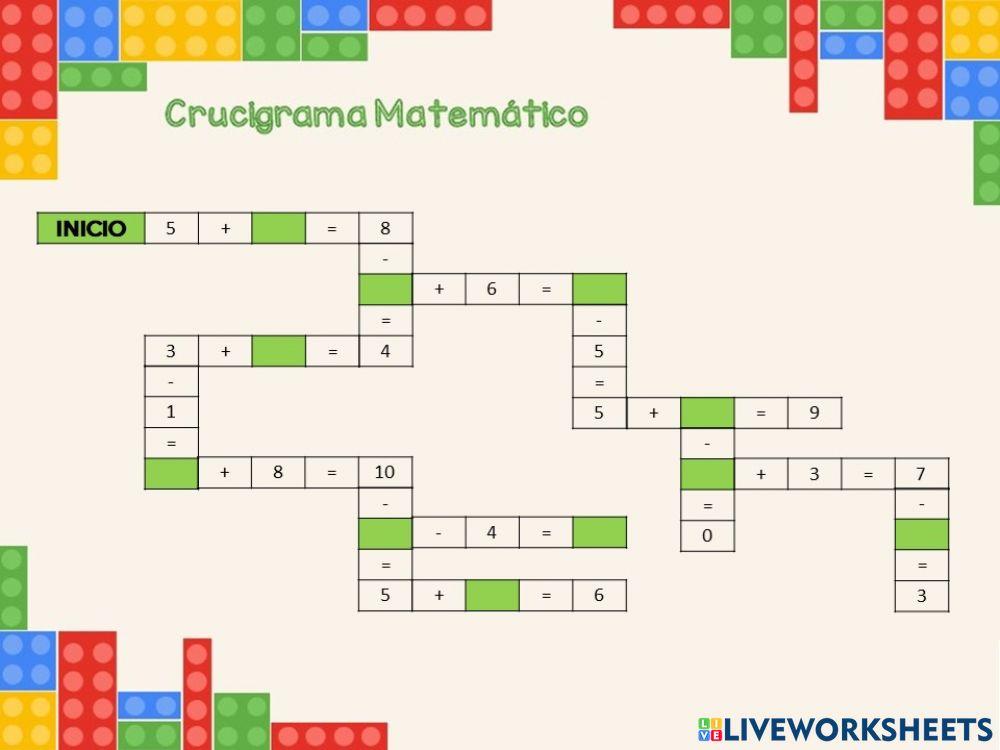 Crucigrama Matemático