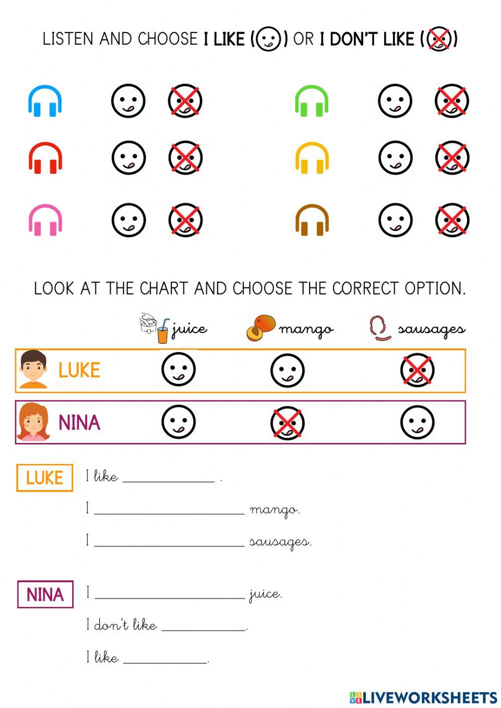 I like - I don't like