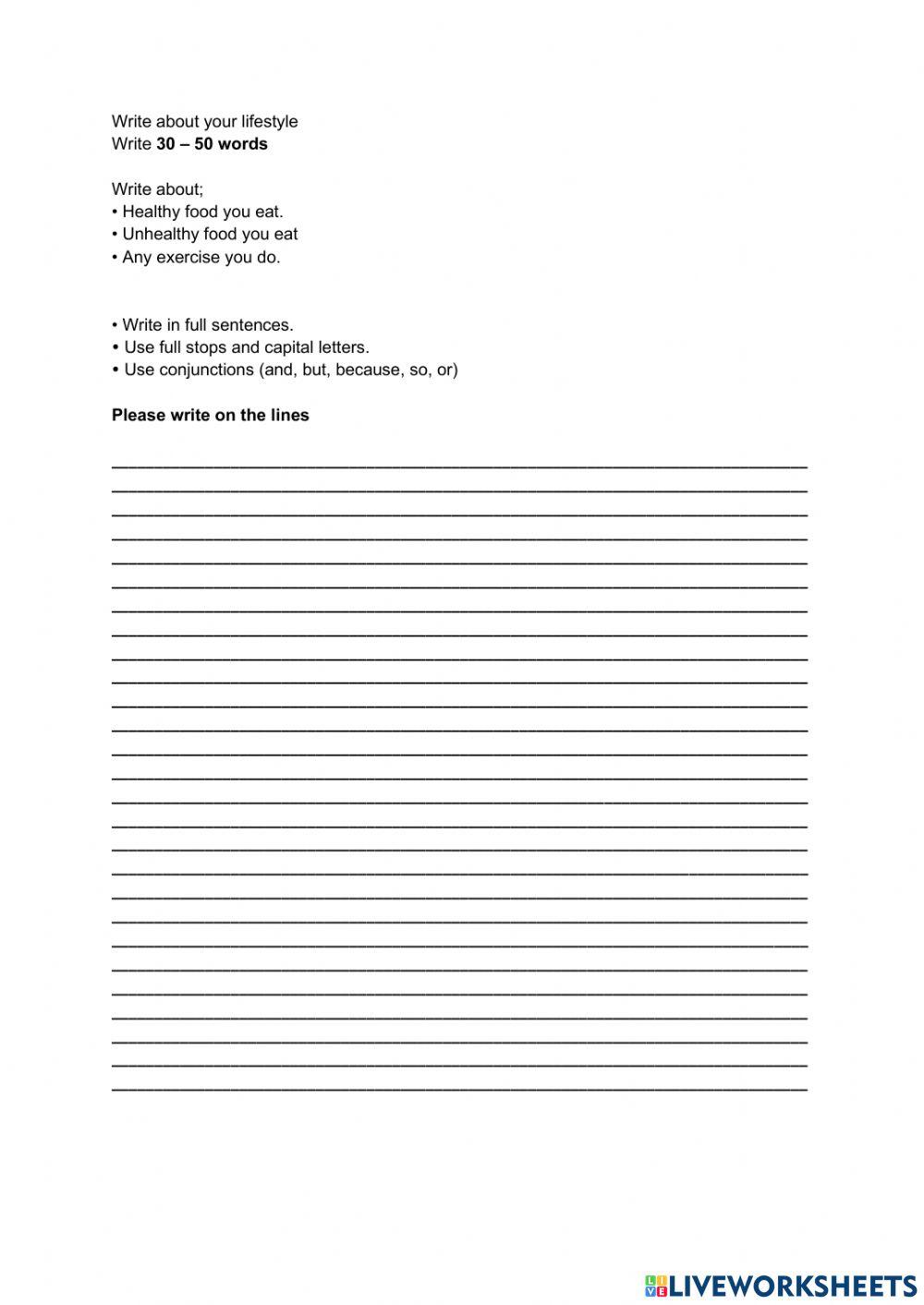 Writing About Your Lifestyle