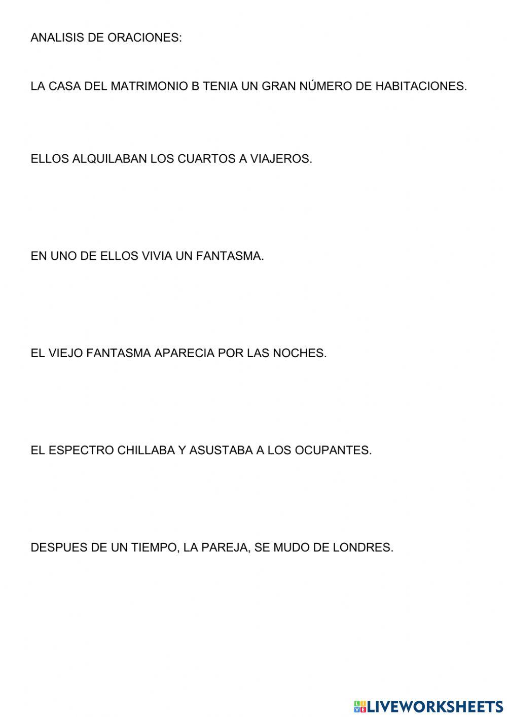 Analisis sintactico cuento