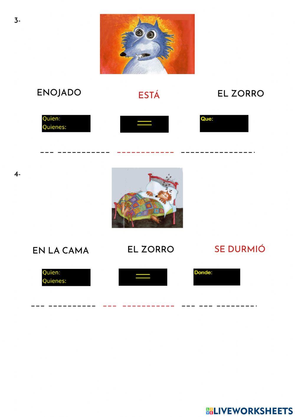 Ordena las oraciones. (Julieta)