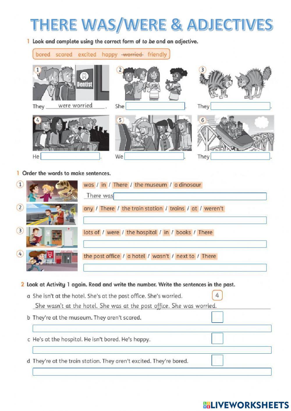 There was-were + adjectives