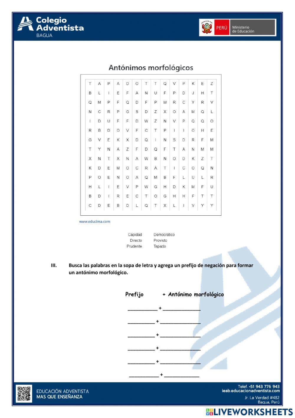 Sinonimia contextual y antónimos