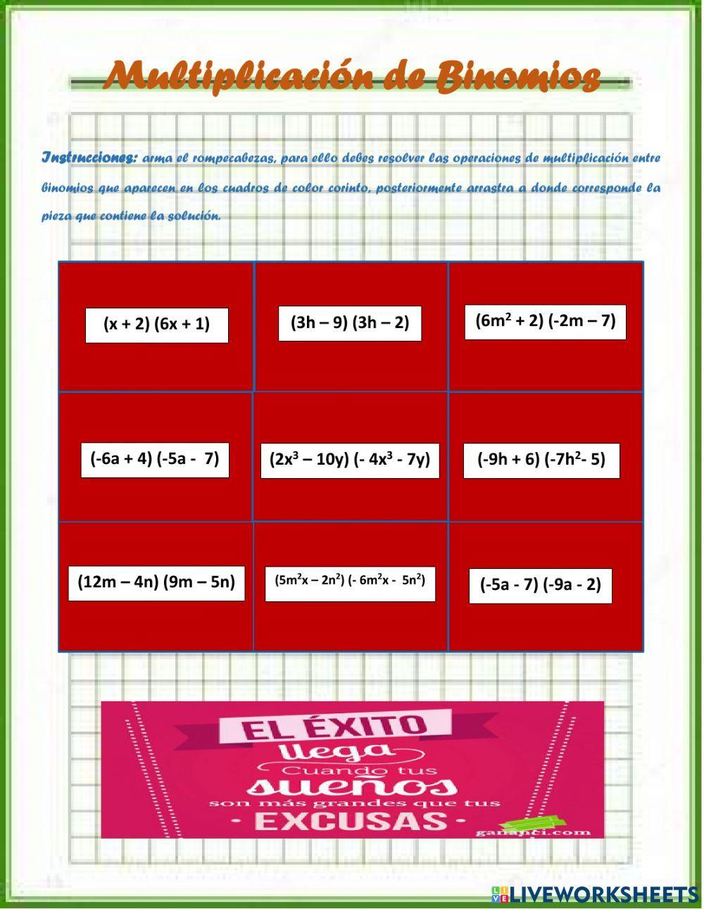 Multiplicación Algebraica