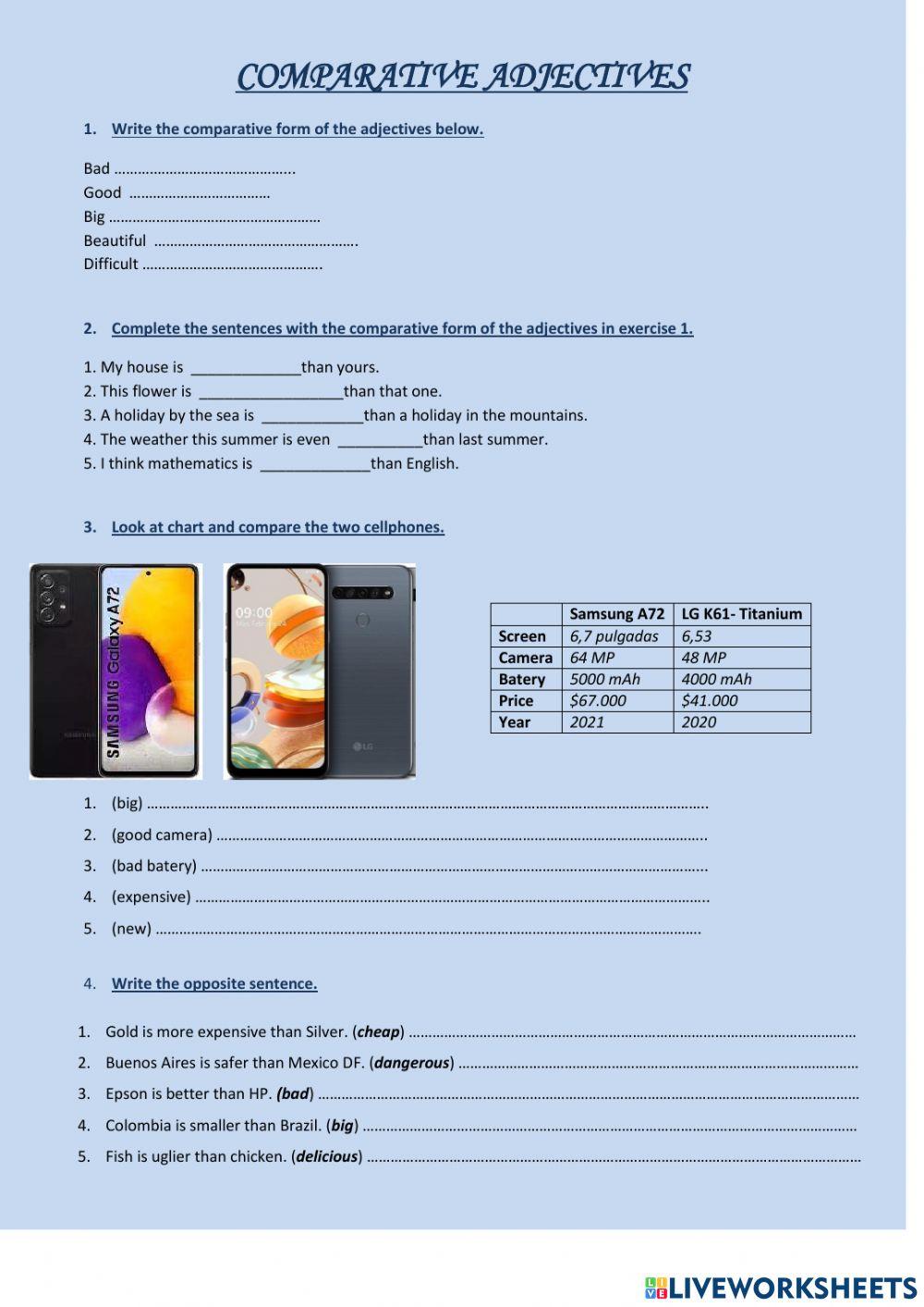 Comparative adjectives