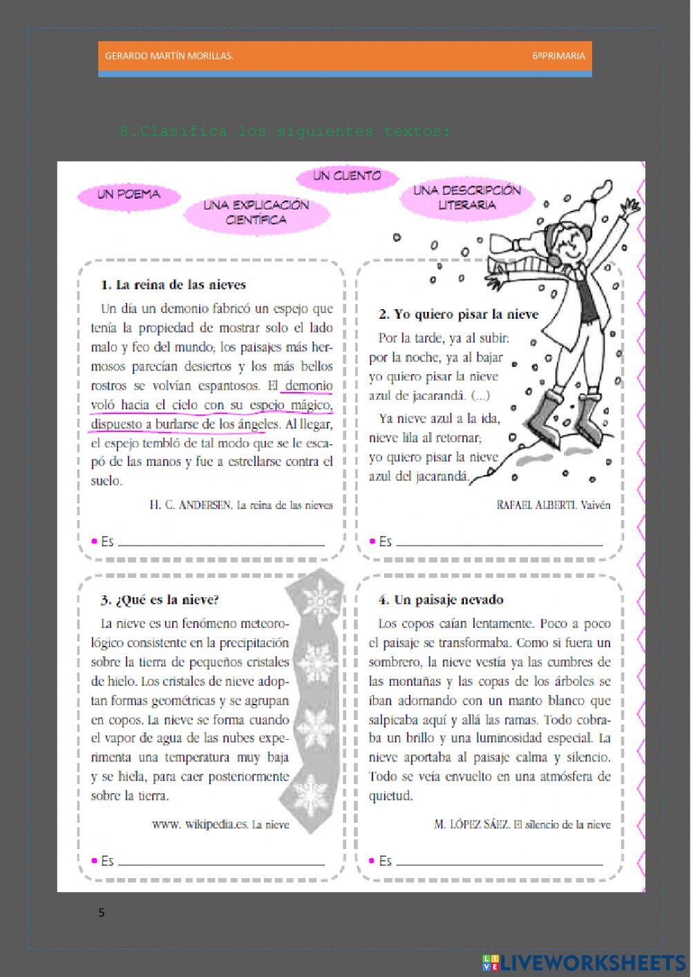 Escritura. Tarea 20.