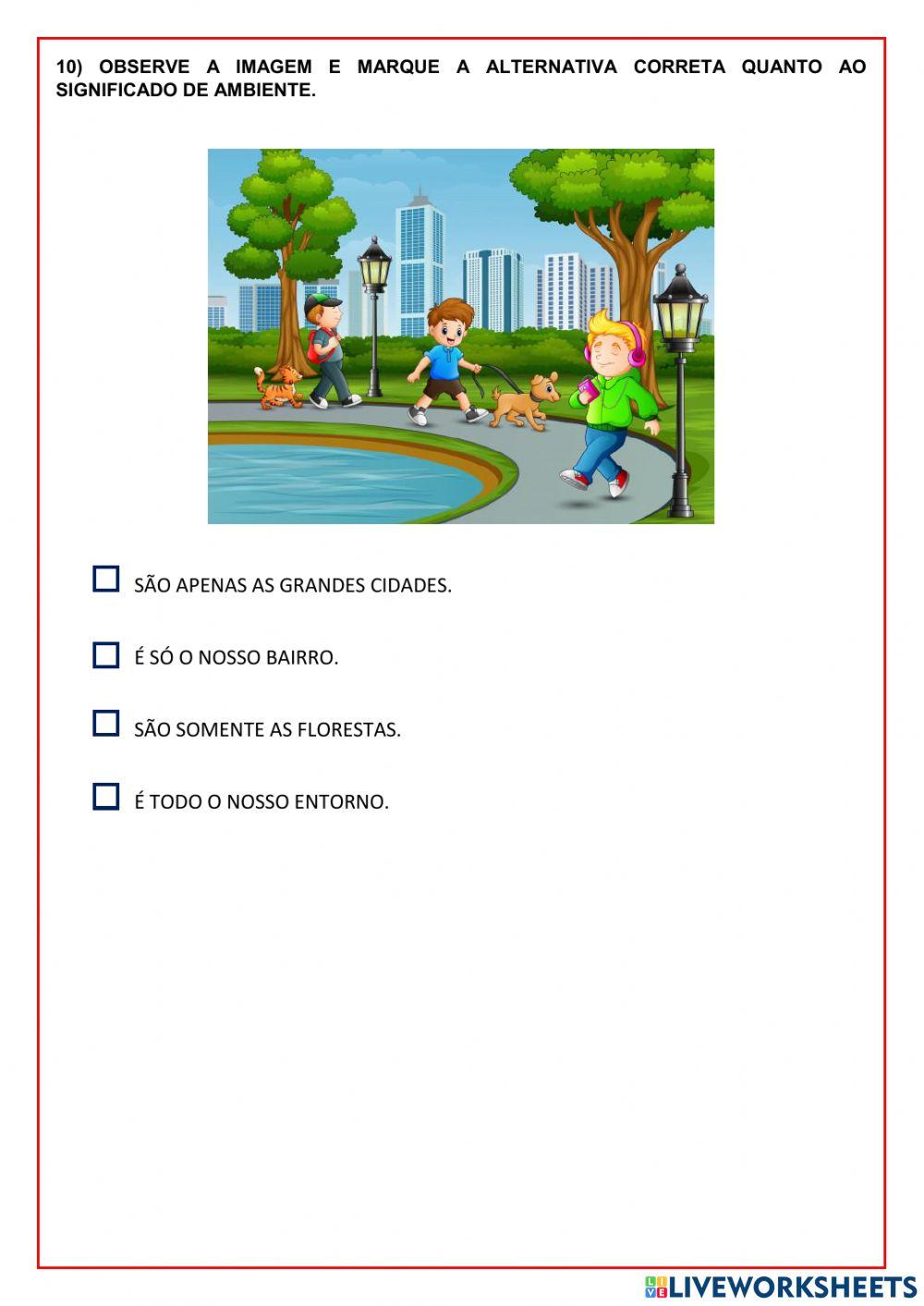 Avaliação Bimestral de Ciências 2ª Ano