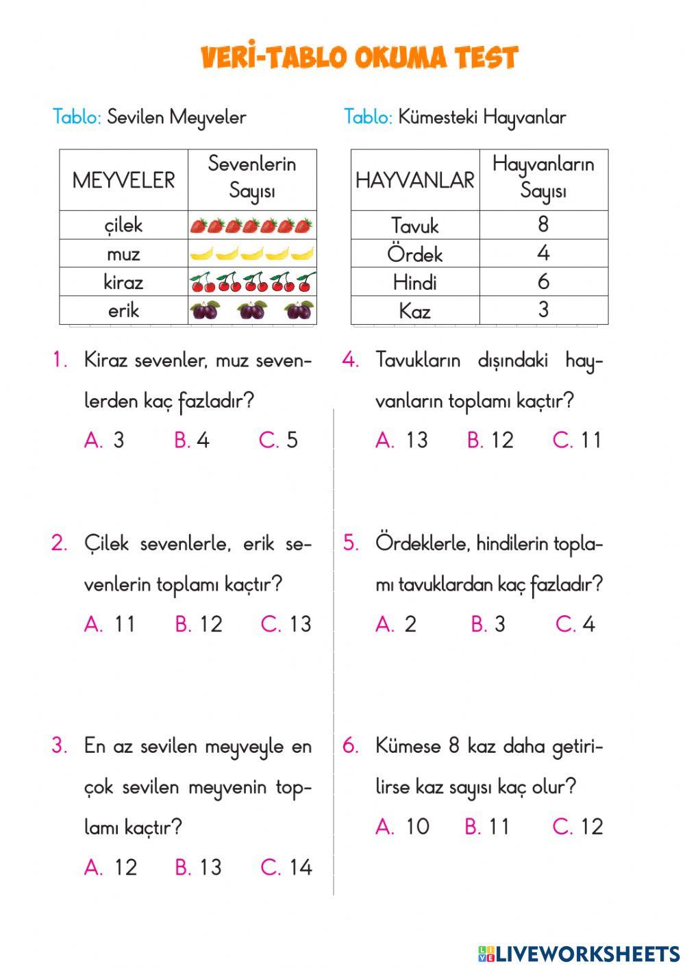 TEST-Veri-Tablo Okuma-2
