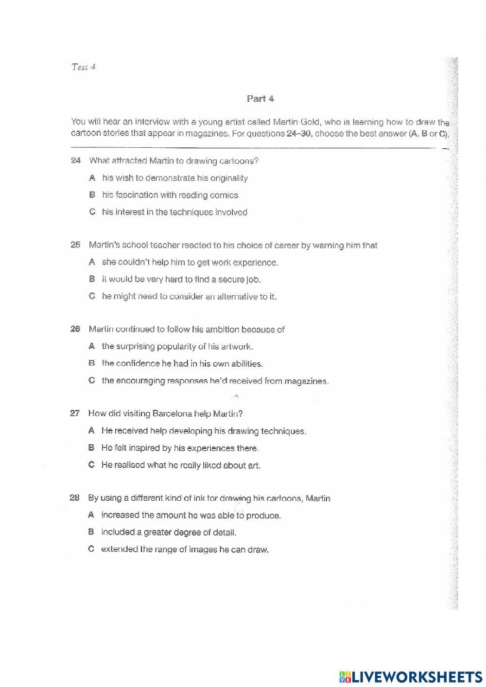 Fce school c3t4 listening p3and4