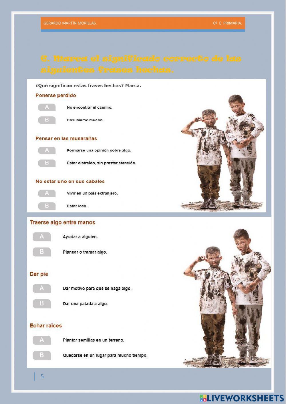 Taller de vocabulario. Ficha 12.