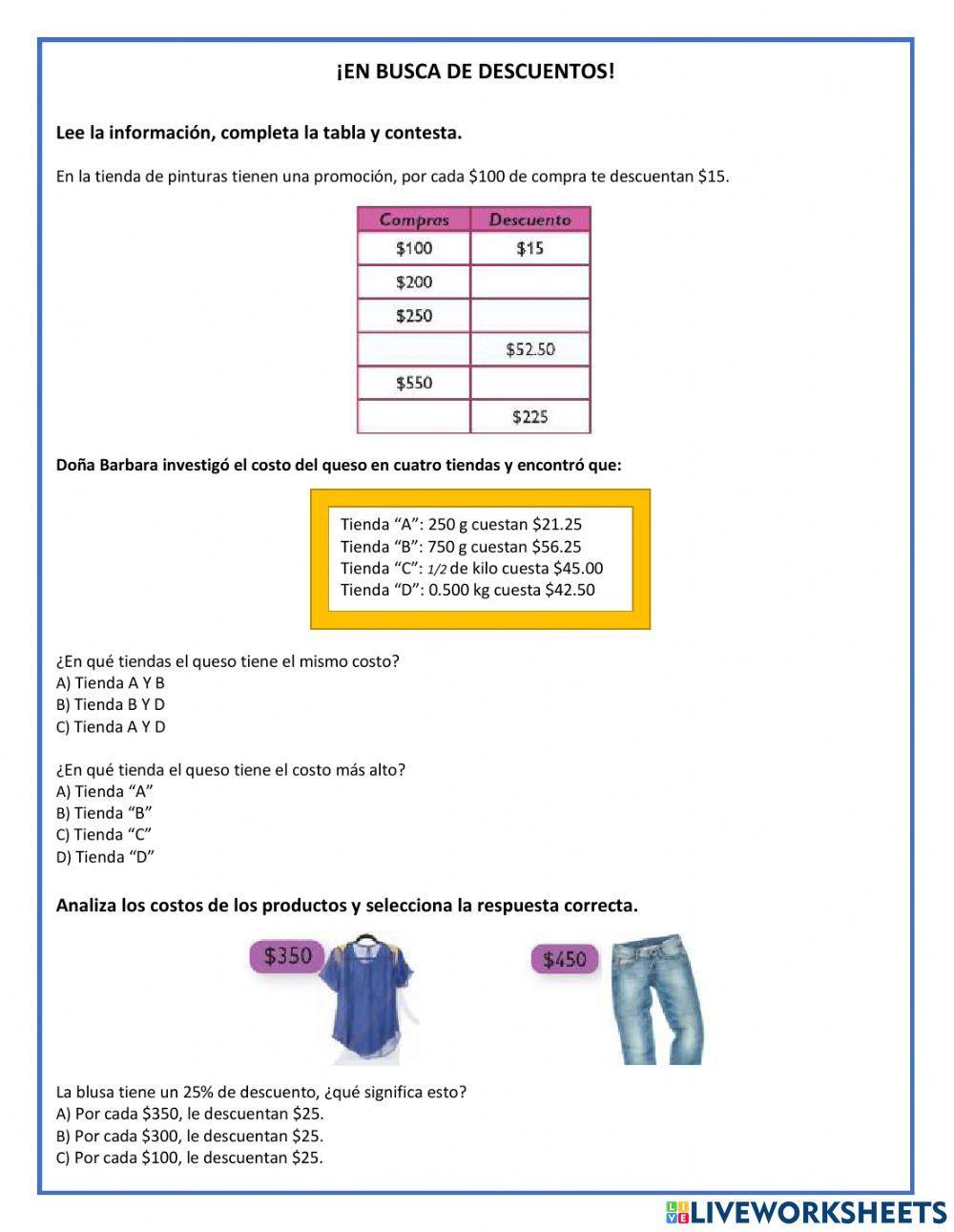 En busca de descuentos.