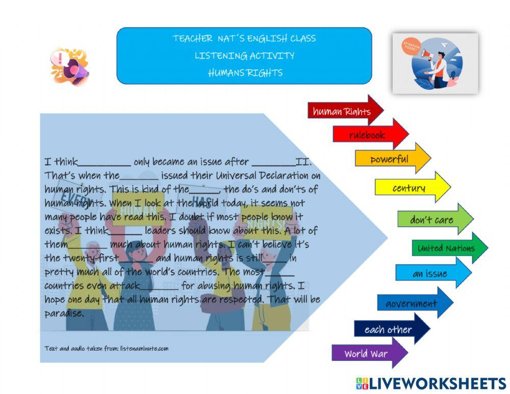 Human Rights Listening Activity