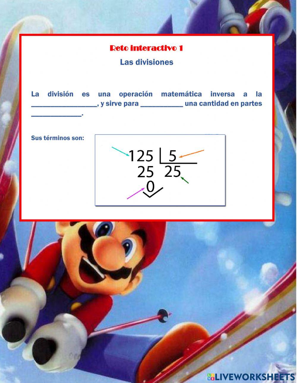 La divisiòn y sus tèrminos