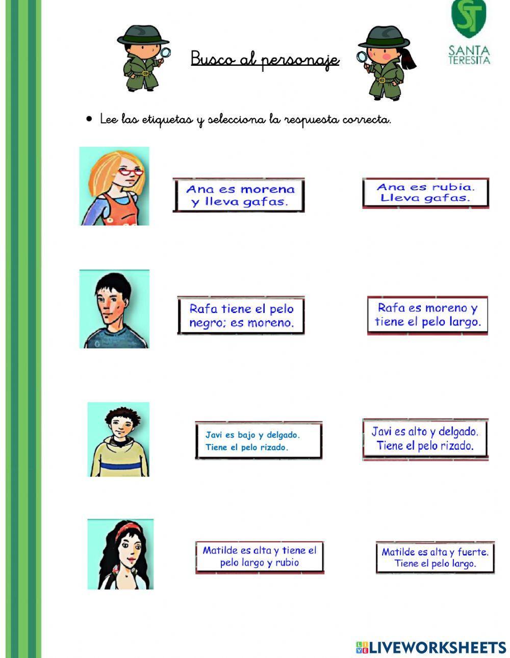 Descubro al personaje