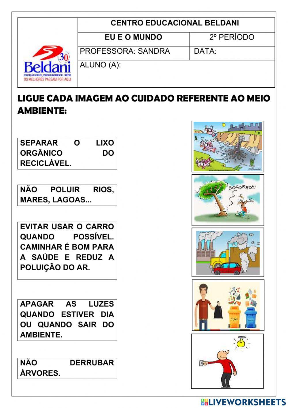 Dicas de cuidado ambiental