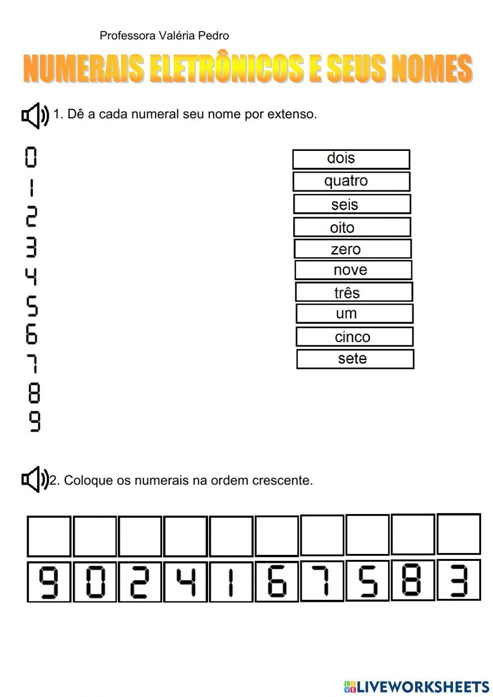 Numerais em formato eletrônico