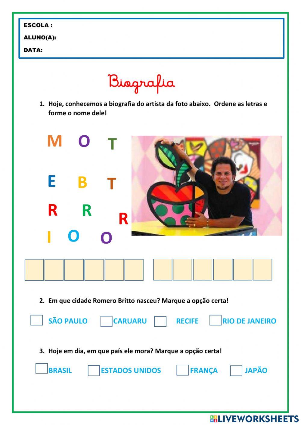 Biografia de Romero Britto