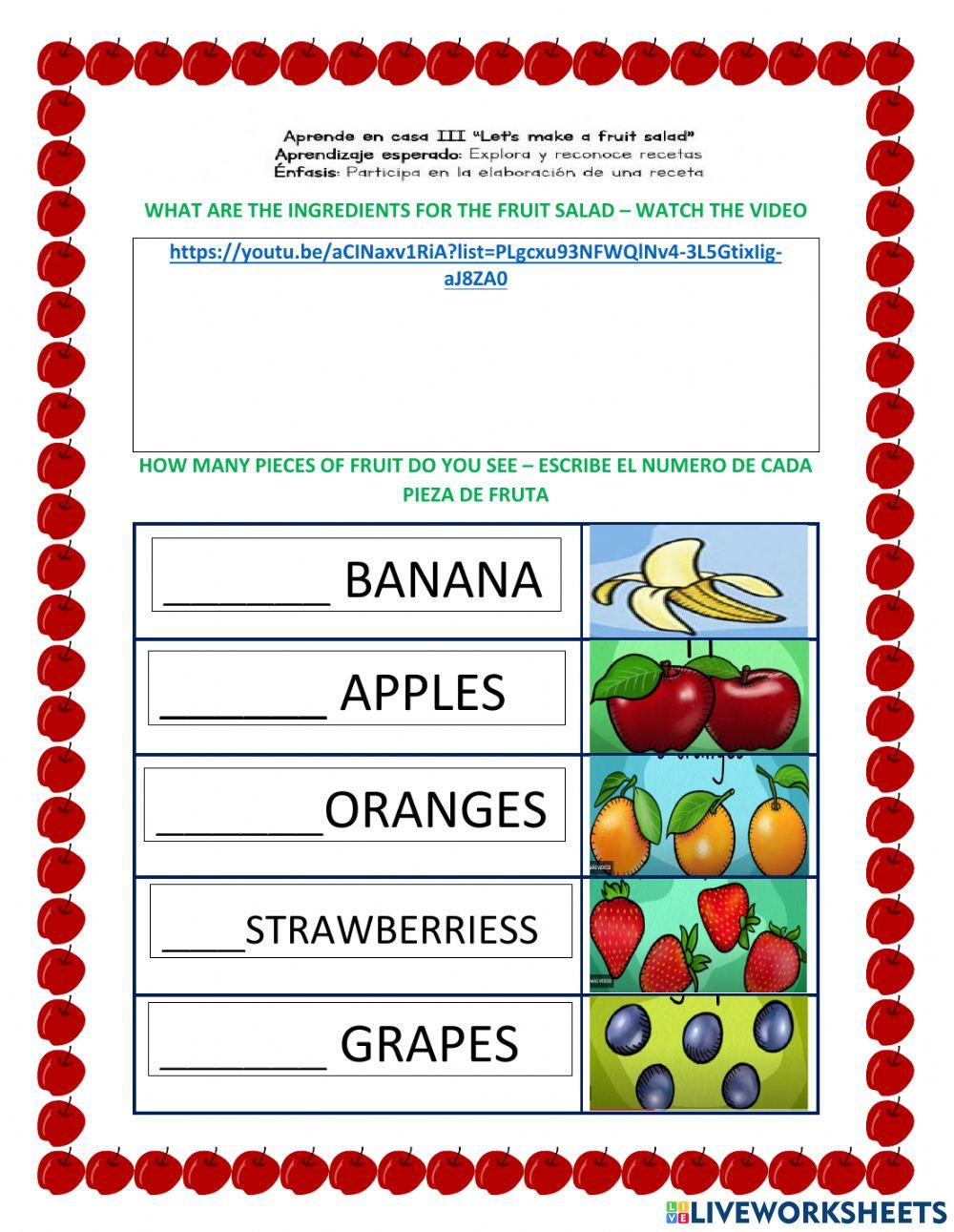 Let's make a fruit salad