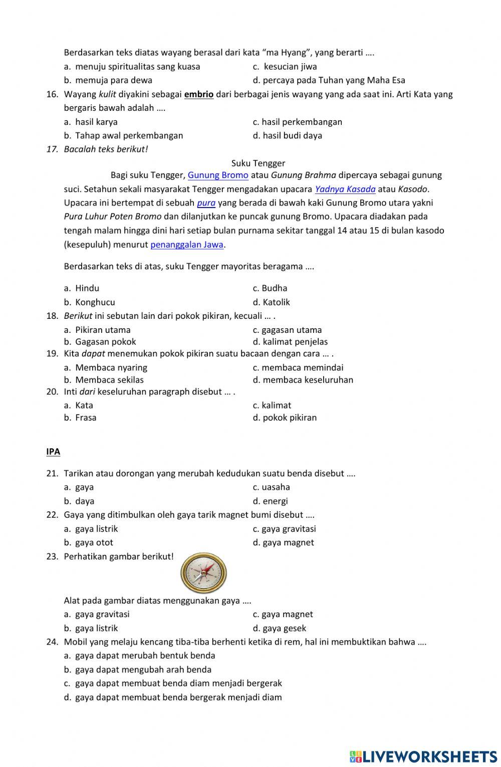 Tema 7 (Indahnya Keragaman Di Negeriku)