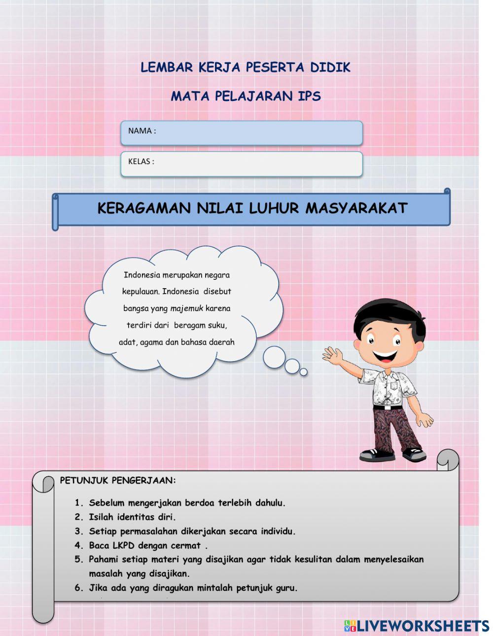 Keragaman Nilai Luhur Masyarakat