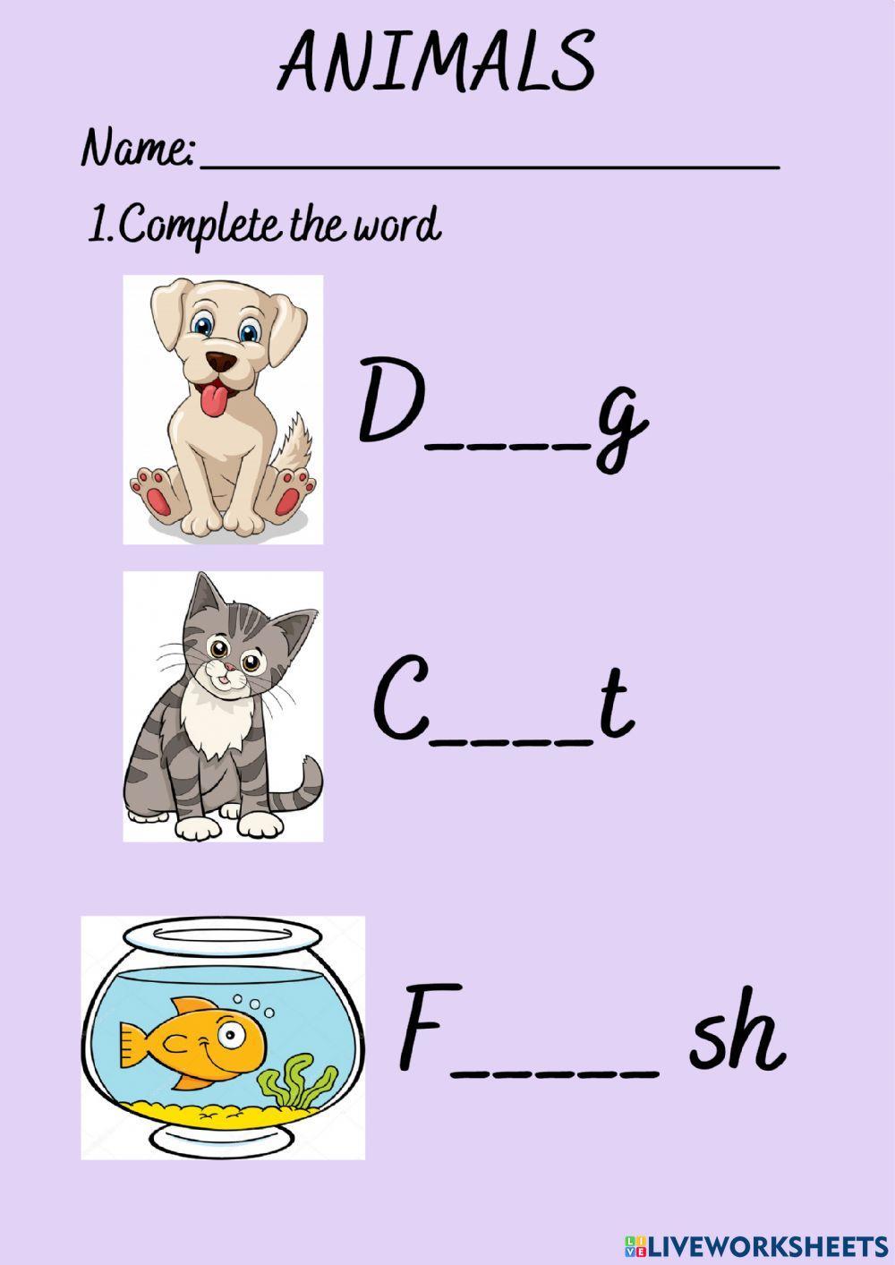 This is a worksheet live worksheets