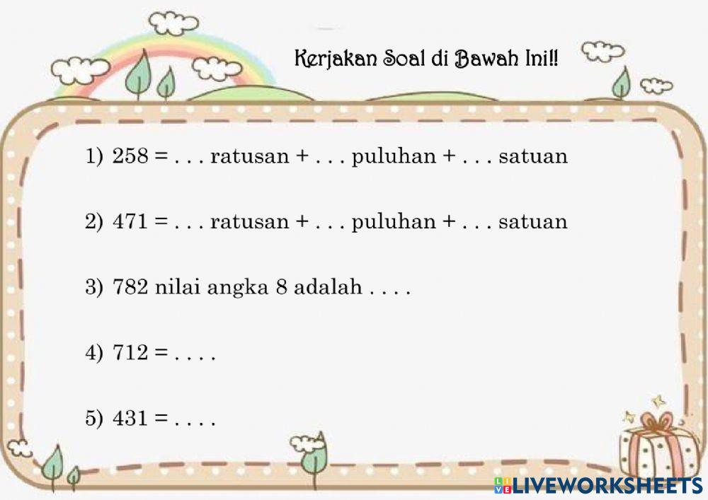 Nilai tempat bilangan